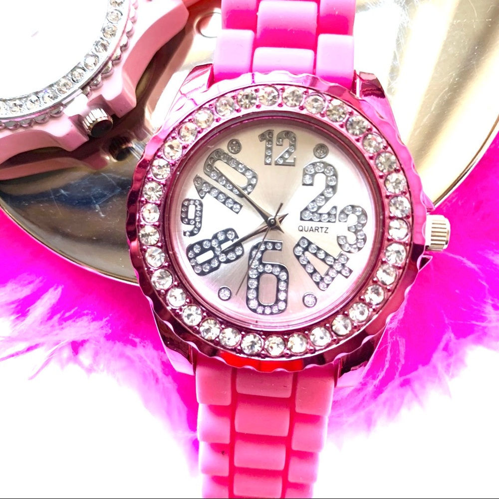 Two Pink Watches for one price. Just enough BLING. - Picture 5 of 5